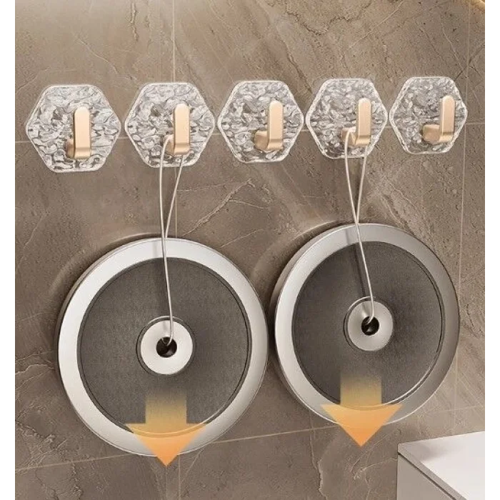 BUĞZ Lüks 5’li Duvar Askısı Banyo Mutfak İçin Havlu  Askılık