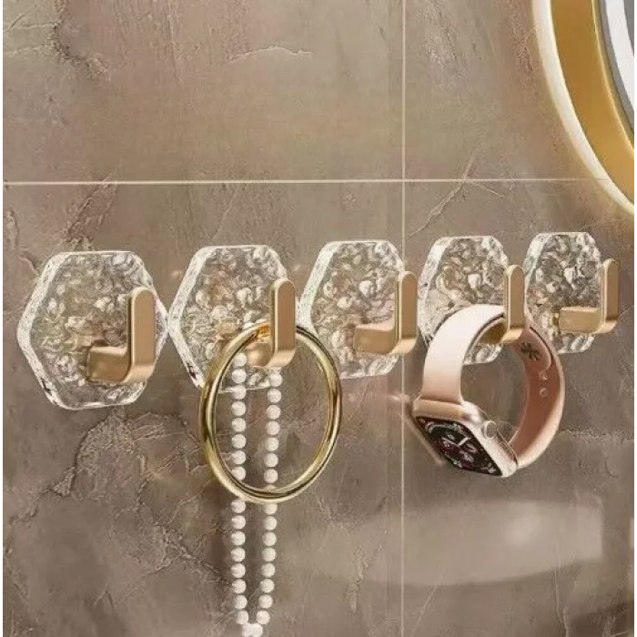 BUĞZ Lüks 5’li Duvar Askısı Banyo Mutfak İçin Havlu  Askılık