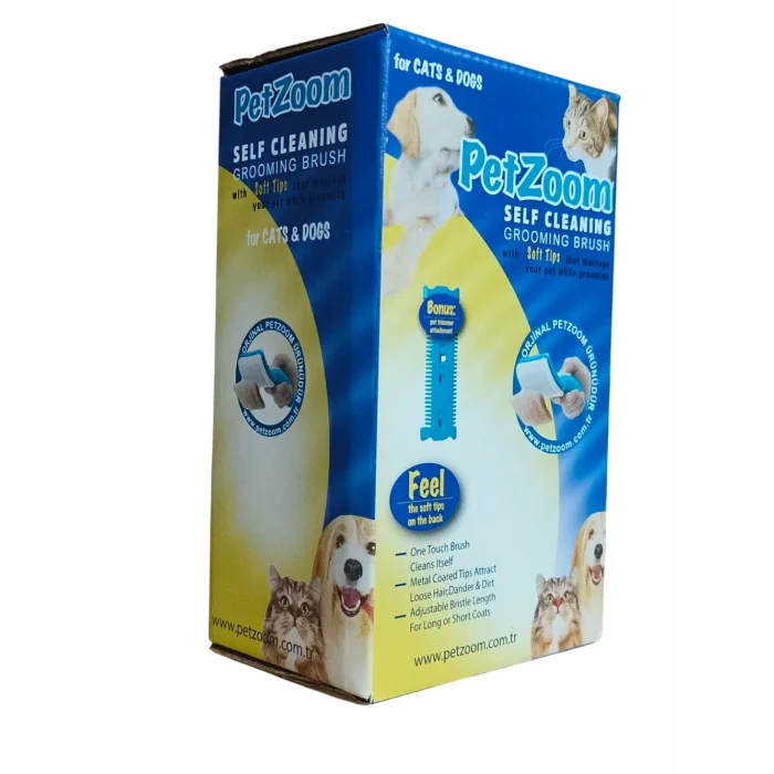 BUĞZ Lüks Basmalı Kedi Köpek Tarağı – Tüy Toplama Ve Temizleme, Ergonomik, Kolay Kullanım