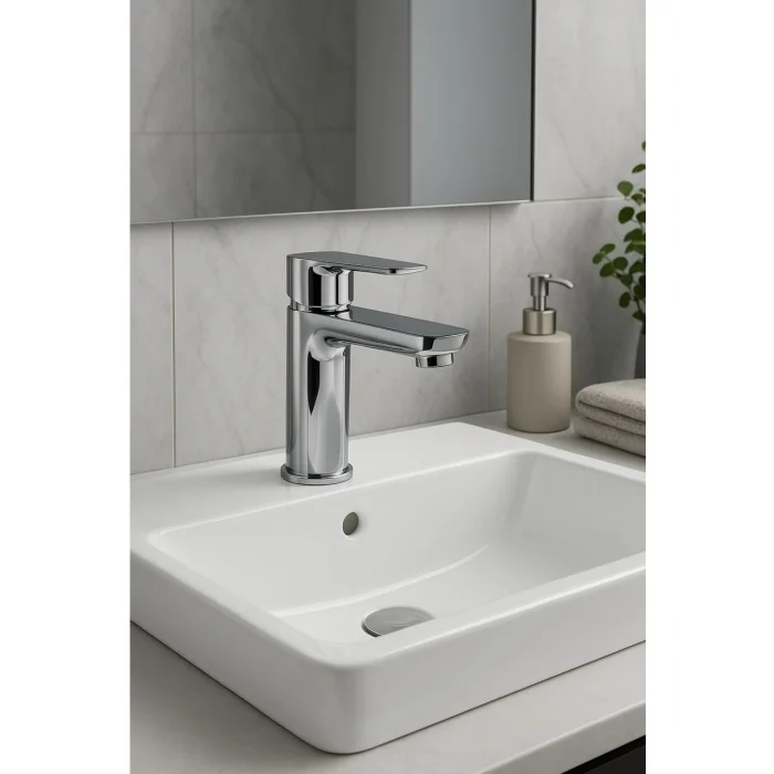 BUĞZ Lüks Sabit Lavabo Bataryası Tek Kollu Musluk – Su Tasarruflu Banyo & Mutfak Uyumlu ( BUĞZ )