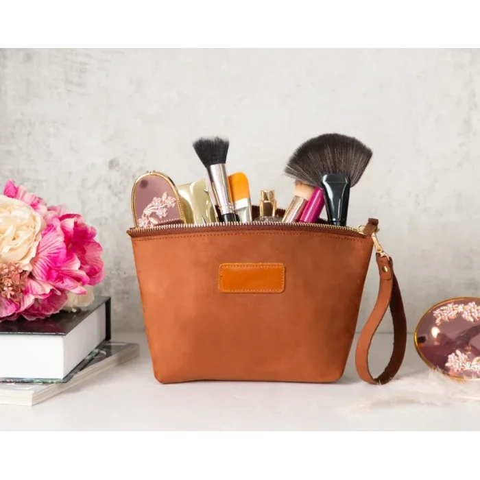 Luna Kadın Seyahat Kozmetik Bakım Makyaj Çantası Organizer Tan Rengi