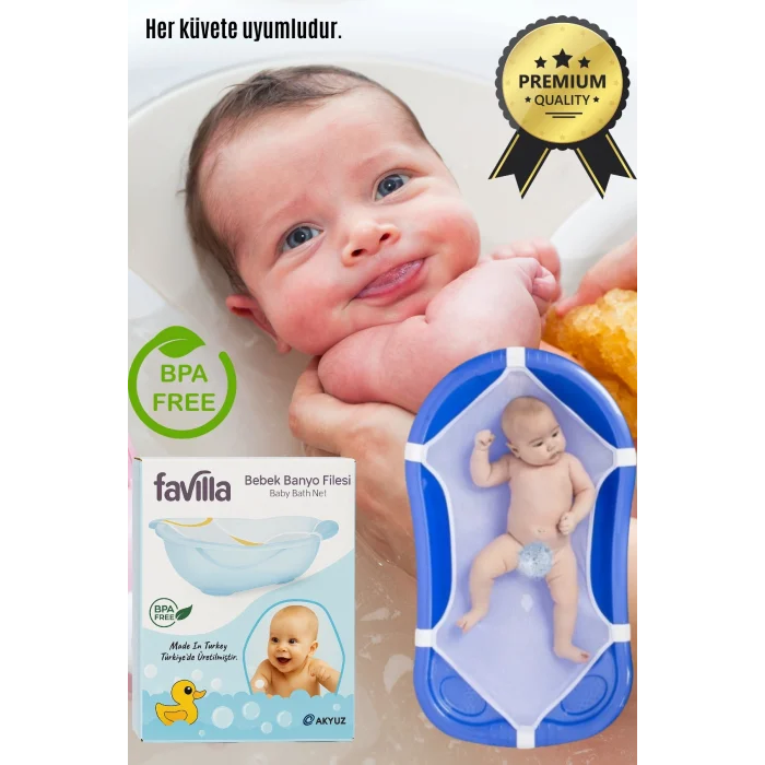  Lüx Kaydırmaz Bebek Yıkama Banyo Duş Filesi (KATLANIR KÜVET UYUMLU)