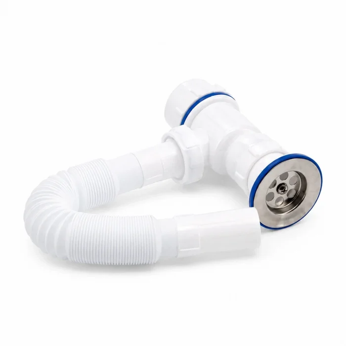 BUĞZ Lüx Paslanmaz Taşlı Körüklü Lavabo Sifon Bx40