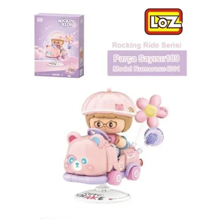 BUĞZ LZ-4301 LOZ PEMBE AYI SALLANMA SÜRÜŞÜ 189 PARÇA BLOCK OYUNCAK