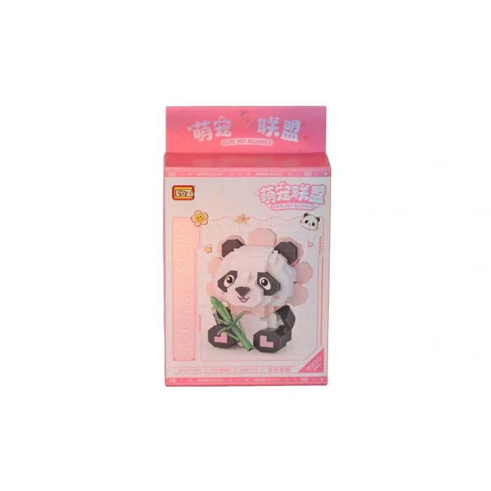 BUĞZ LZ-8803 OTURAN SEVİMLİ ÇİÇEK PANDA 350 PARÇA BLOCK OYUNCAK