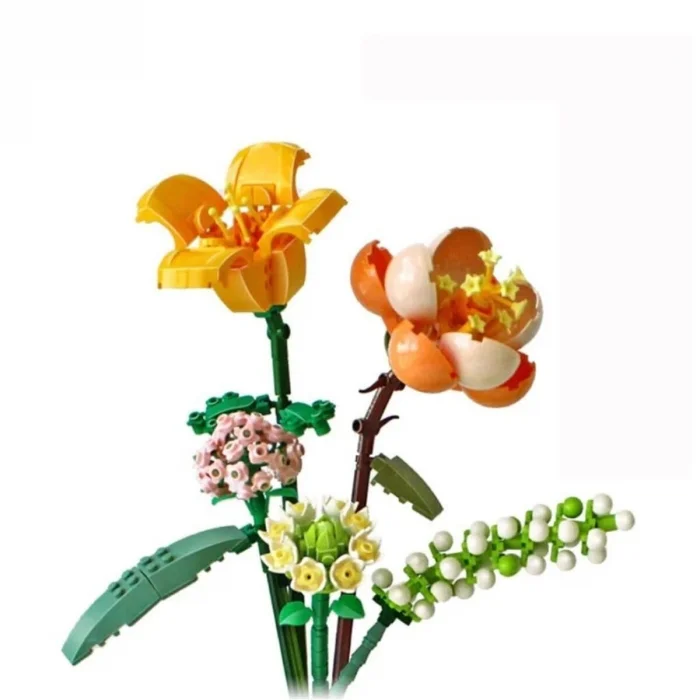 BUĞZ LZ1658 LOZ Eternal Flowers Serisi - Güneşli ve Enerjik Turuncu 456 Parça Yapım Seti