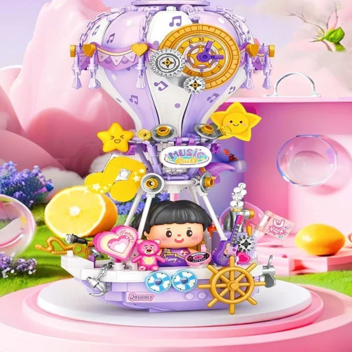 BUĞZ LZ4111 LOZ  MOR HAVA BALONU  BLOCK OYUNCAK 666 PARÇA