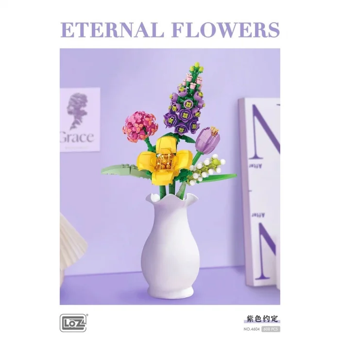 BUĞZ LZ4604 LOZ Çiçek Blok Seti 608 Parça -Vagon life