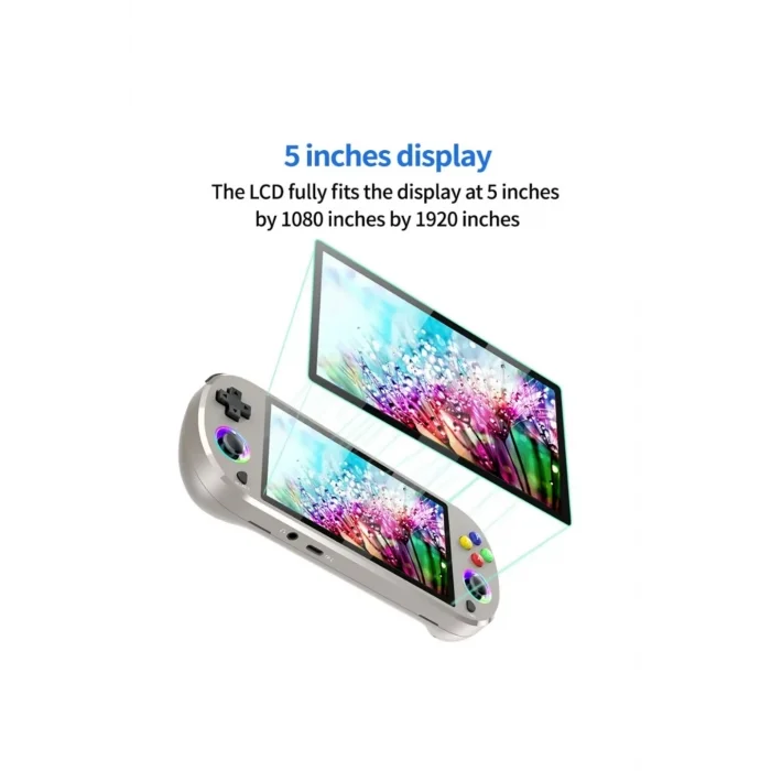 BUĞZ M22 Pro Retro Oyun Konsolu 5.0 ’’ıps Ekran Dahili 20000+ Oyun Emülatörleri Rgb Led Joystick