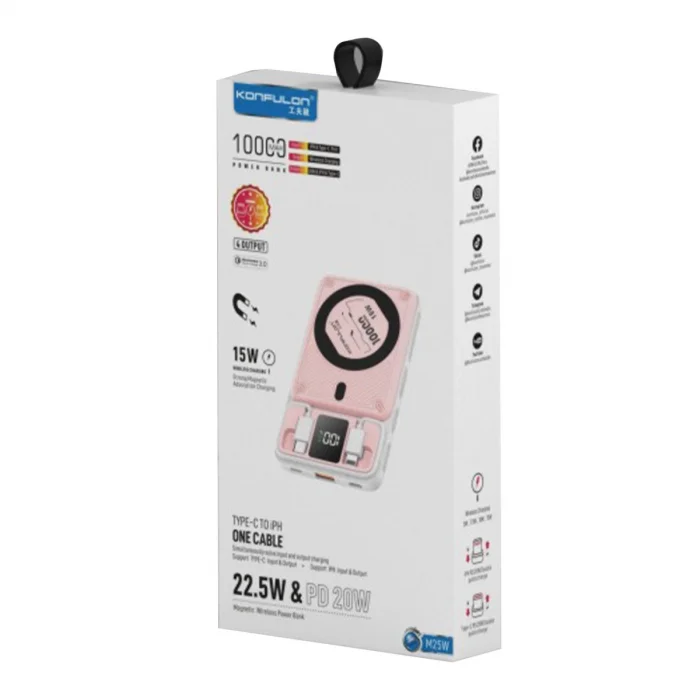 BUĞZ M25w 10.000 Mah 20w Pd Magsafe Powerbank - Pembe