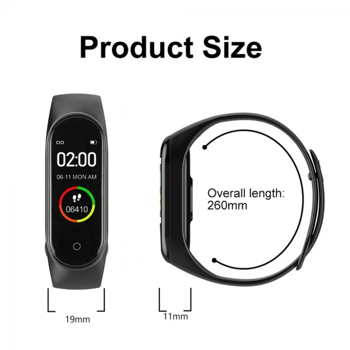 BUĞZ M4 Akıllı Saat Bileklik Kalp Hızı Kan Basıncı Nabız Pedometre Smart Watch ( BUĞZ )