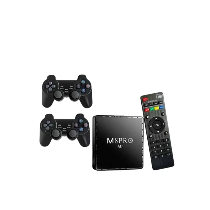  M8 PRO Mini 2.4G 10K ultra HD 64 GB TV BOX Android TV GAME BOX  2 Adet Oyun Konsolu