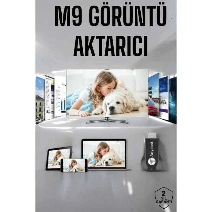  M9 Plus Kablosuz Görüntü+Ses Aktarıcı HDMI TV