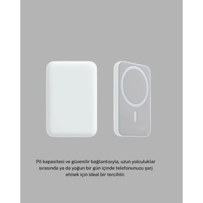 BUĞZ MagSafe Battery Pack – Kablosuz Hızlı Şarj, Kompakt ve Taşınabilir Güç Bankası