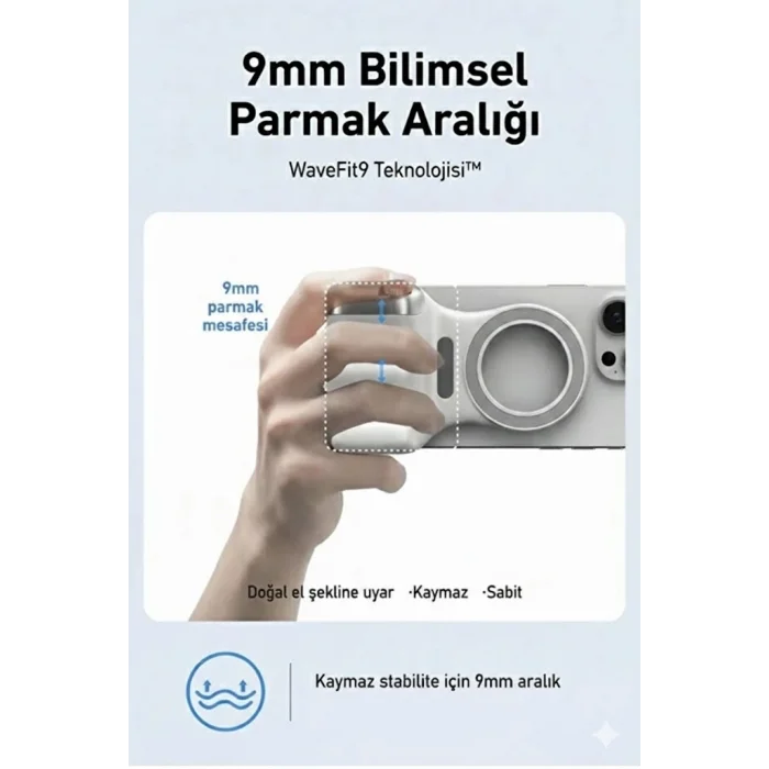 BUĞZ Magsafe Selfie Çubuğu Kamera Kolu Profesyonel Çekim Zoom