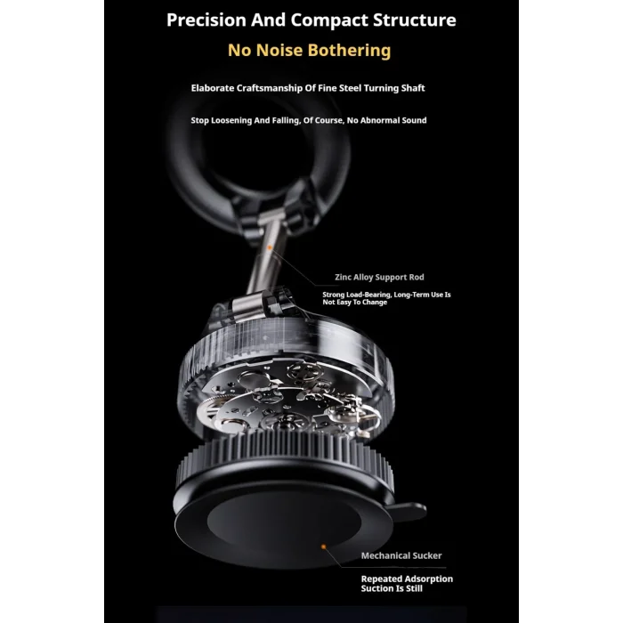 BUĞZ Magsafe Uyumlu 360 Döner Vakumlu Araç Masa ve Duvar Tipi Halka Telefon Tutucu Standı