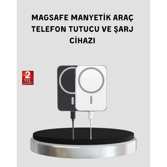 BUĞZ MagSafe Uyumlu Kablosuz Powerbank – Güçlü Mıknatıs, Hızlı Şarj, Kompakt Tasarım