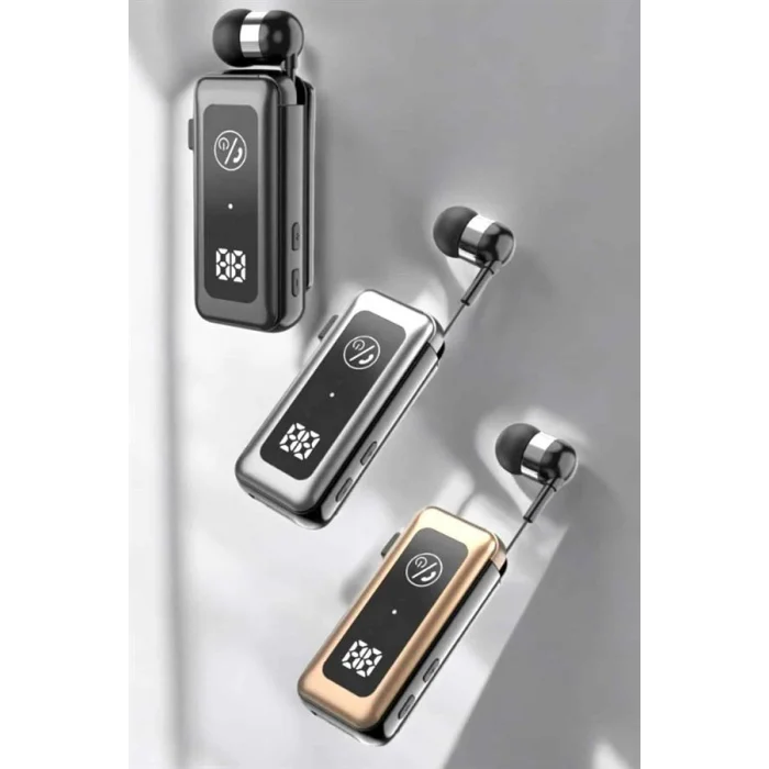 BUĞZ Makaralı Bluetooth Kulaklık Kulak İçi Dijital Göstergeli Yüksek Ses Kaliteli - BUĞZ