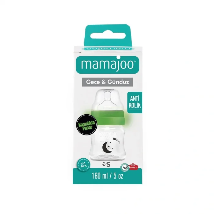 BUĞZ Mamajoo Gece & Gündüz Biberonu 160 ml & Anti-Kolik Biberon Emziği No:1 / S