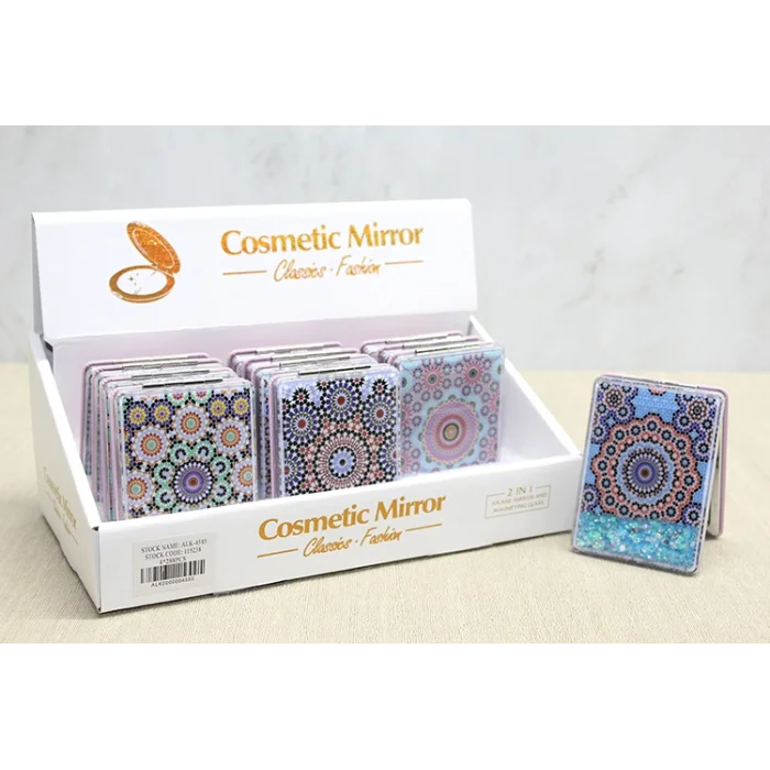 BUĞZ Mandala Desenli Hareketli Sulu El Aynası - Model 1