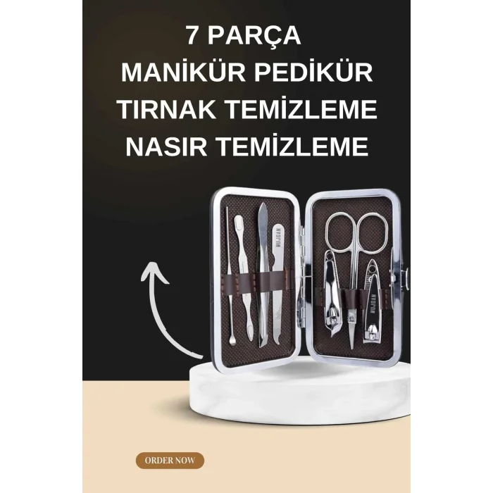 BUĞZ Manikür Pedikür Seti İkili Set El ve Ayak Bakımı Nasır Temizleme Protez Tırnak Çıkarma