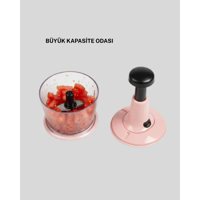 BUĞZ Manuel Sebze Rondosu Pratik Bas Kes Doğrayıcı - Lisinya