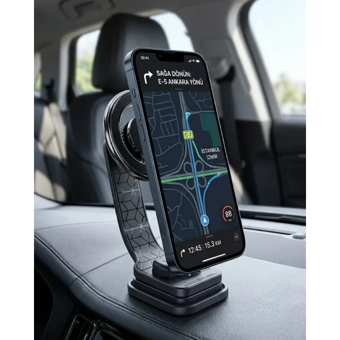 BUĞZ Manyetik Araç Telefon Standı Katlanabilir Telefon Tutucu
