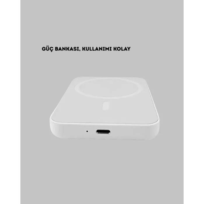 BUĞZ Manyetik Kablosuz Powerbank – iPhone 12/13/14/15 Uyumlu, Hızlı Şarjlı, Ultra Hafif