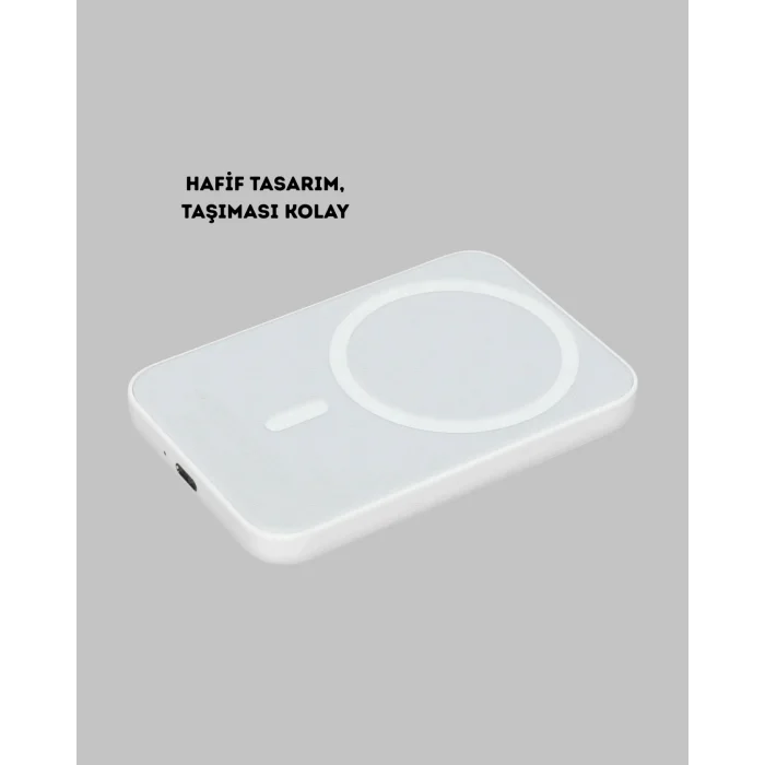 BUĞZ Manyetik Kablosuz Powerbank – iPhone 12/13/14/15 Uyumlu, Hızlı Şarjlı, Ultra Hafif