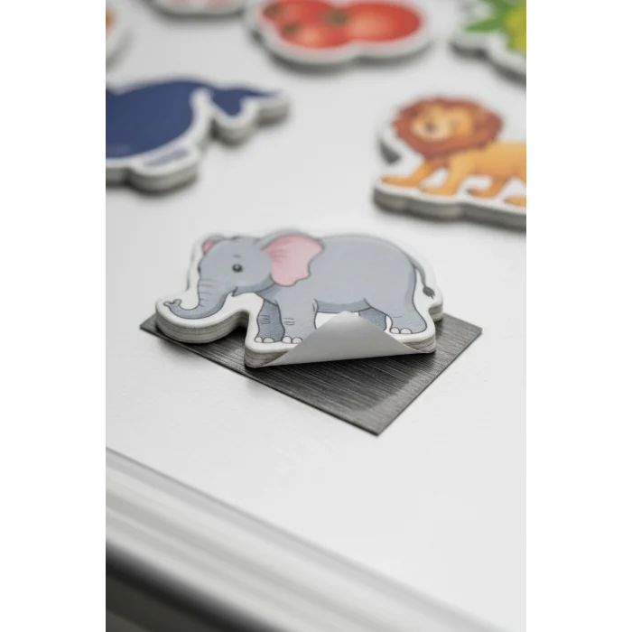 BUĞZ Manyetik Mıknatıslı Eğitici Oyuncak Seti 56 Parça Hayvanlar Sebze Meyveler