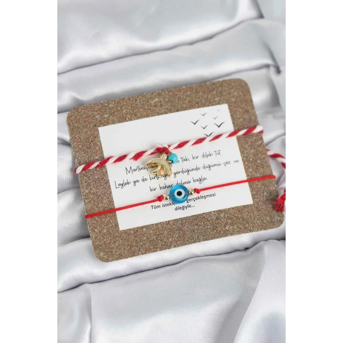 BUĞZ Marteniçka Bileklik 2li Nazar ve Kırlangıç Model