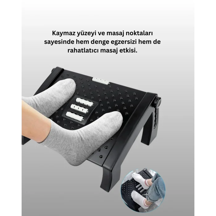 BUĞZ Masa Altı Ayak Dinlendirme Aparatı – Masajlı, Isıtmalı, Taşınabilir