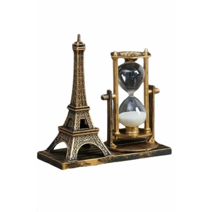 BUĞZ Masa Biblosu Dekoratif Süs Kum Saati Eyfel Kulesi Hediyelik Kum Saati - BUĞZ