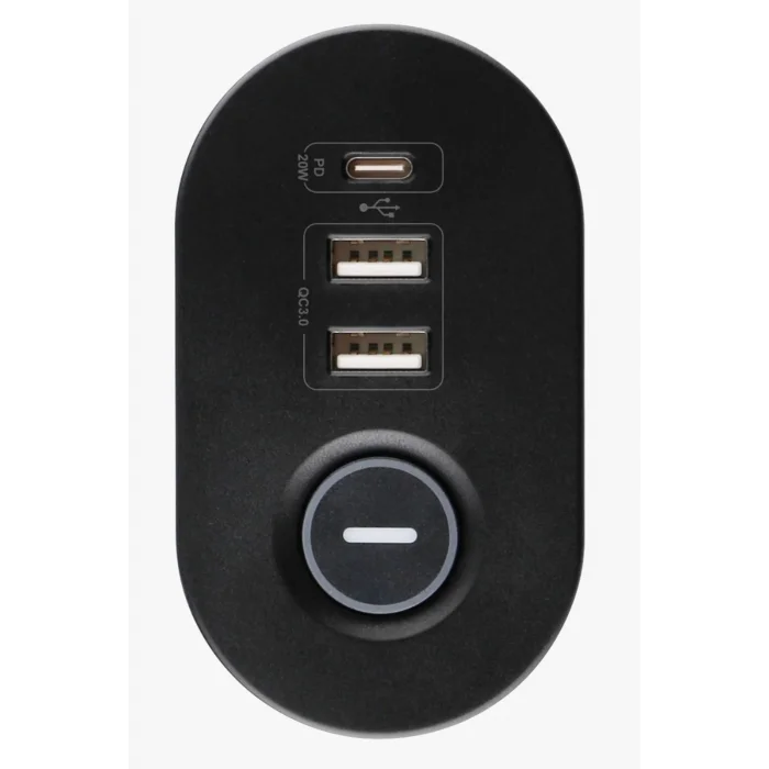 BUĞZ Masa Tipi Pd20w Akım Korumalı 3’lü Priz 2xusb 1xtype-c Girişli Kablolu Priz Ftr19