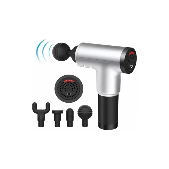 BUĞZ Masaj Aleti Kademeli 2000mah Batarya Derin Doku Kas Masaj Tabancası 4 Başlıklı F320