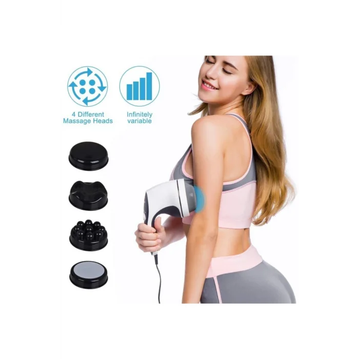 BUĞZ Masaj cihazı 4 başlıklı vücut masaj aleti elektrikli titreşimli ergonomik tasarım