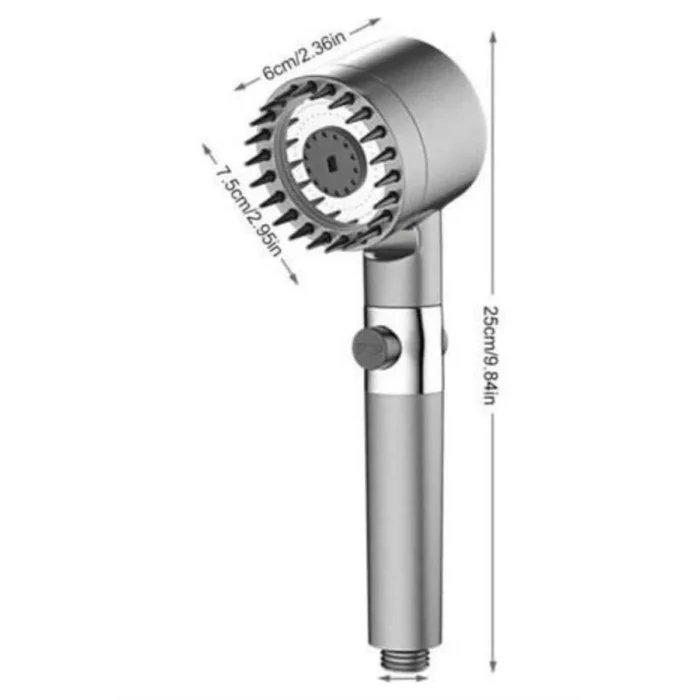 BUĞZ Masaj Etkili Duş Başlığı Yeni Nesil Çok Fonksiyonlu Ayarlanabilir Filtreli - BUĞZ