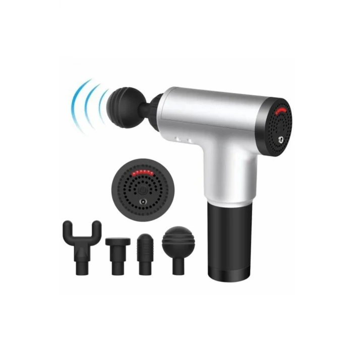 BUĞZ Masaj Tabancası Sporcu Masaj Aleti 4 Başlıklı Şarjlı 6 Fonksiyon