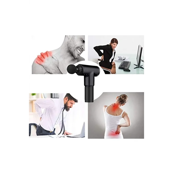 BUĞZ Masaj Tabancası Sporcu Masaj Aleti 4 Başlıklı Şarjlı 6 Fonksiyon