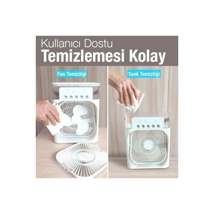 BUĞZ Masaüstü çok renkli 600ml 5 spreyli ışıklı vantilatör 2 yıl garantili - Elektronik