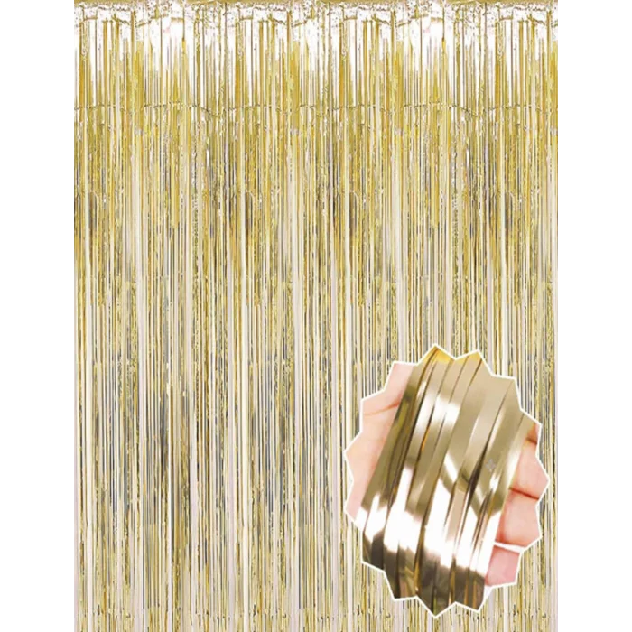 BUĞZ Mat Altın Püsküllü Kapı Perdesi