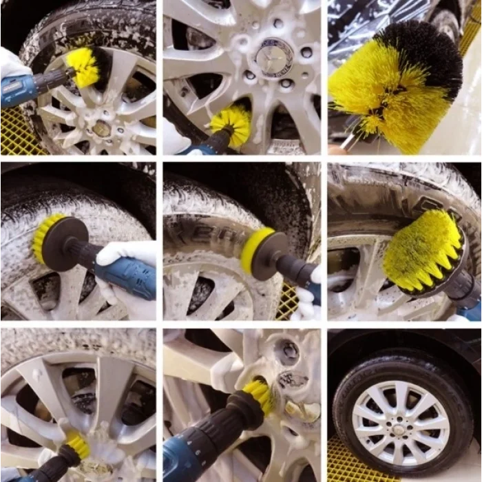 BUĞZ Matkap Ucuna Takılan 3lü Fırça  Temizlik Seti