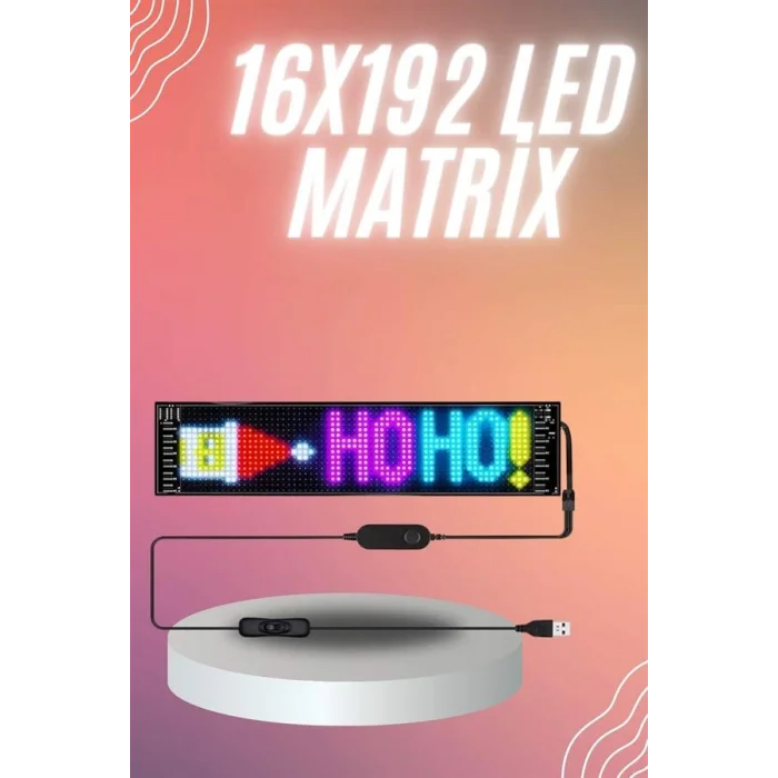 BUĞZ Matrix Led Cama Yapışan Telefon Kontrollü Panel Dijital Ekran Kumandalı - BUĞZ