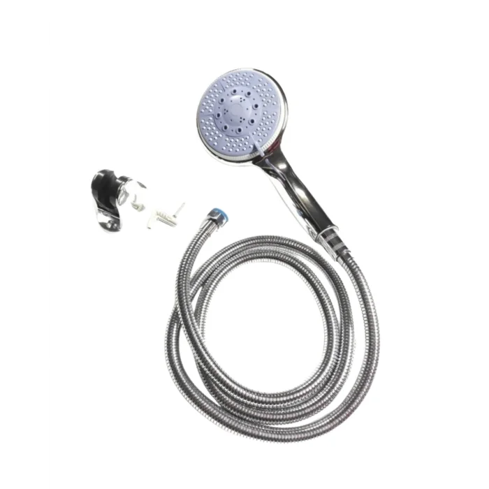 BUĞZ Mavi 4 Fonksiyonlu El Duşu Başlığı Seti Spiral Hortum ve Duş Askısı