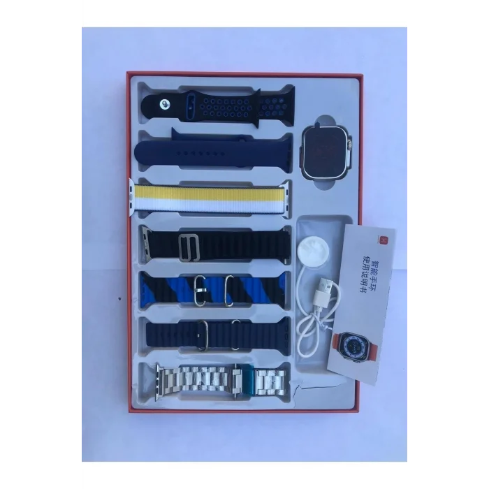 BUĞZ Mavi Gümüş Kasa ve Siyah Titanyum Kordonlu Akıllı Saat, Nabız ve Uyku Takibi Özellikli
