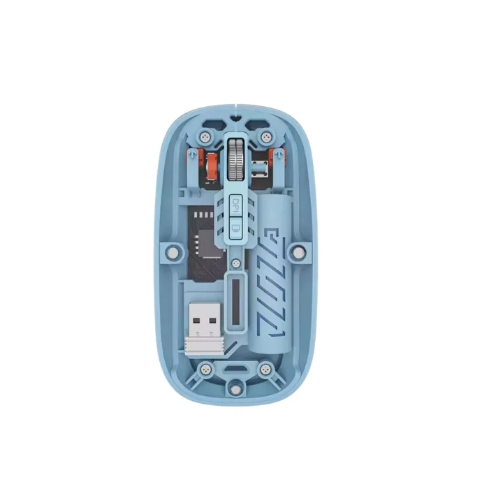 BUĞZ Mavi Kablosuz Mouse Bluetooth ve USB Çift Mod Bağlantılı