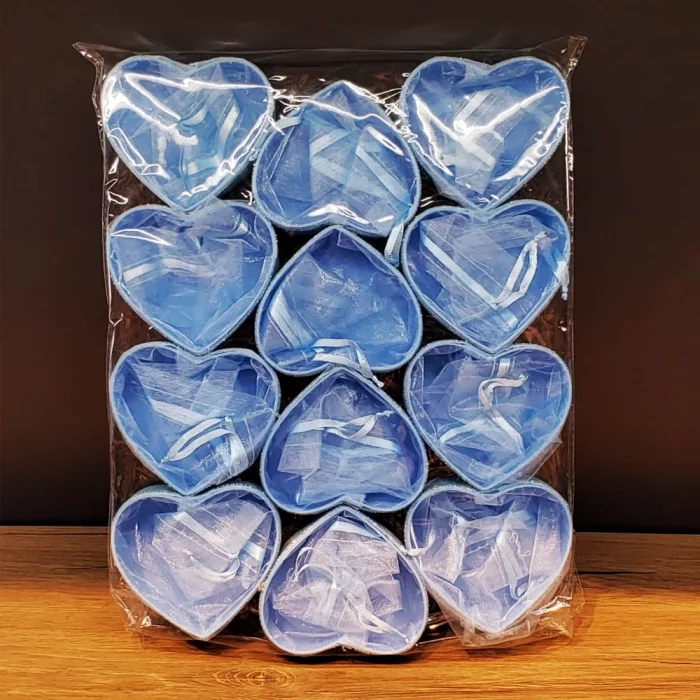 BUĞZ Mavi Kalp Tasarımlı Tül Kese