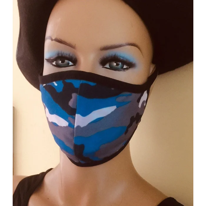 BUĞZ Mavi Kamuflaj Maske