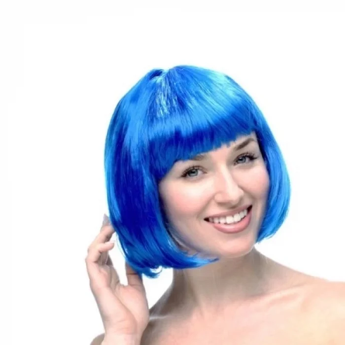  Mavi Küt Peruk Saç