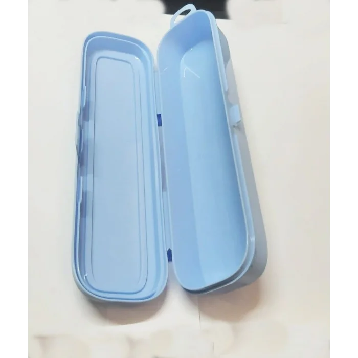 BUĞZ Mavi Multi Renkli Kapaklı Kalemlik Kutusu -Çanta İçi Saklama - Diş Fırçası - Makyaj Fırçası Kutu